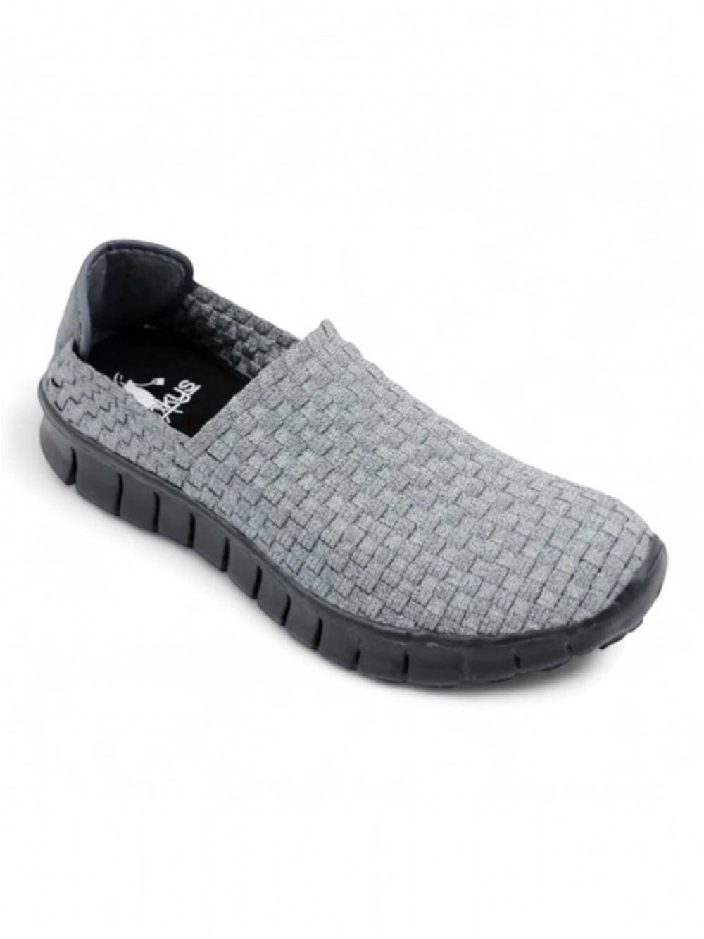 Corkys Joann Womens Slip On Woven Metallic Pewter Loafer Size 8